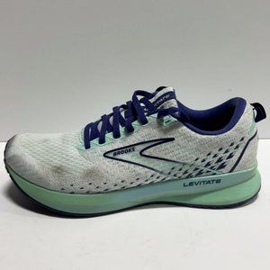 Brooks Women's Levitate 5 Running Shoes White/Navy, Size 9.5 M